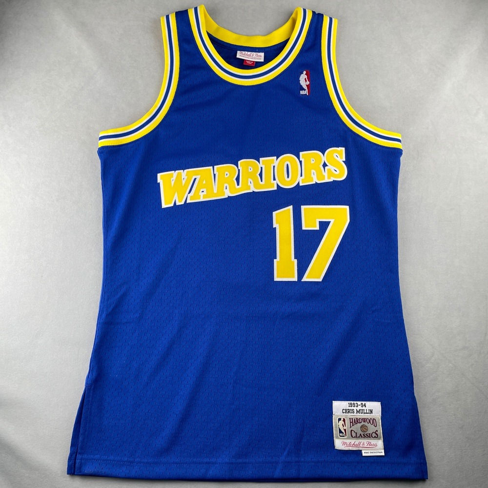 Golden State Warriors Jersey Men M Blue Mitchell & Ness Swingman Chris Mullin 17